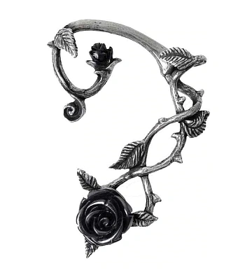 серьга кафф alchemy gothic (алхимия готик) e410 wild black rose