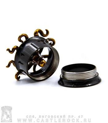 Плаг Сталь Тонкостенный Черный Кракен (с внутренней резьбой) 14 мм