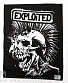 нашивка на спину exploited (лого ч/б, надпись сверху)