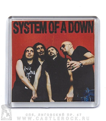 магнит квадратный system of a down (группа)