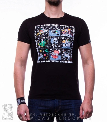 футболка космос "space adventures incredible" (светится)