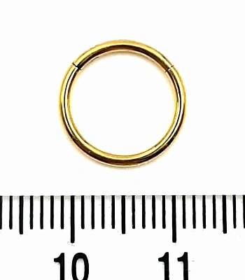 Сегментное Кольцо Кликер Сталь Золотистое 1,2 х 10