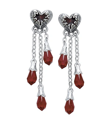 серьги alchemy gothic (алхимия готик) e272 bleeding heart