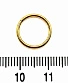 Сегментное Кольцо Кликер Сталь Золотистое 1,2 х 10