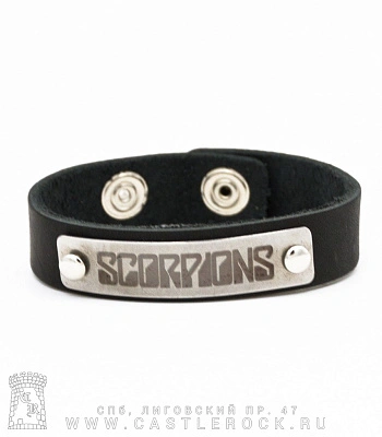 браслет кожаный scorpions