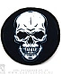 нашивка череп (грозный, ч/б, круглая)