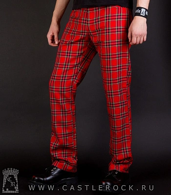 брюки клетка красная (крупная)