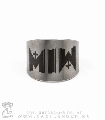 кольцо сталь с гравировкой motionless in white (безразмерное)