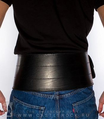 ремень поясной байкерский черный