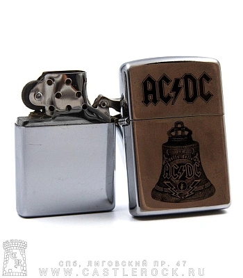 зажигалка с гравировкой ac/dc "hell's bells"