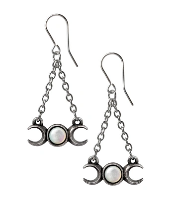 серьги alchemy gothic (алхимия готик) e474 wiccan moon