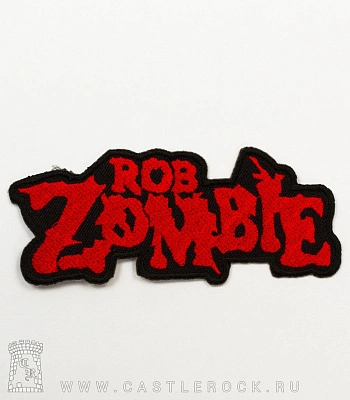 нашивка термо rob zombie (лого красное, вышивка)