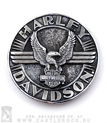пряжка harley-davidson (орел, круглая)
