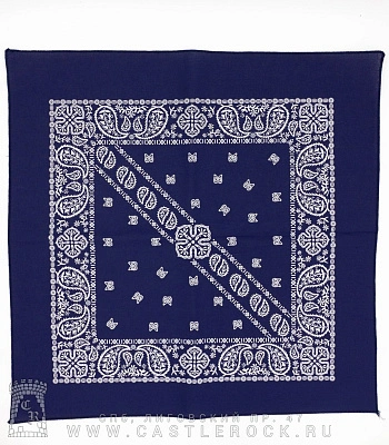 бандана классика синяя темная (огурцы белые в квадрате, крест, диагональ) бандана классика синяя темная (огурцы белые в квадрате, крест, диагональ)