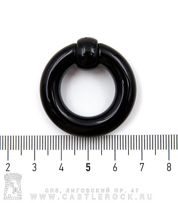 Кольцо BCR Хард Акрил Черное 8 х 20 х 13