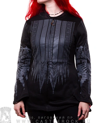 мантия черная с готическим принтом