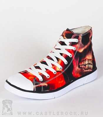 кеды череп (красные)