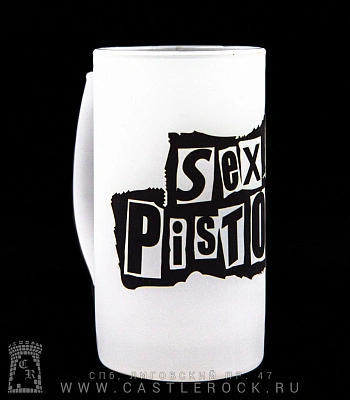 кружка пивная стеклянная sex pistols (лого)