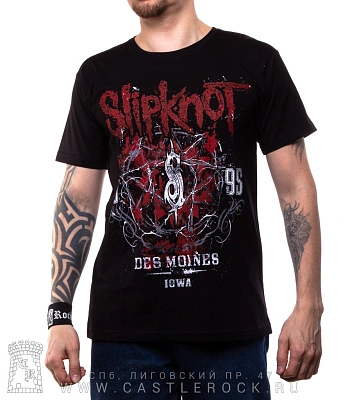 футболка slipknot "des moines. iowa 1995" (принт темный)