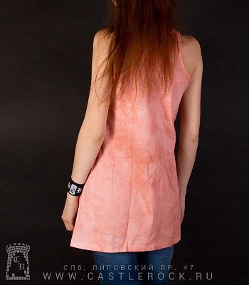 туника кошка с розовым бантом (персиковая)