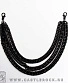 тройная цепь с карабином №37 (черная)