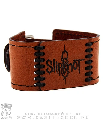 браслет кожаный с гравировкой slipknot