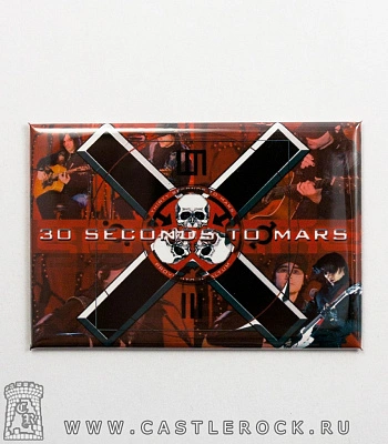 магнит прямоугольный 30 seconds to mars (коллаж)