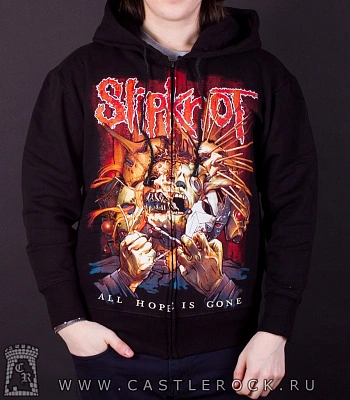 балахон на молнии slipknot "all hope is gone" (принт спереди)