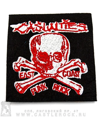 нашивка casualties "east coast punk rock" (вышивка)