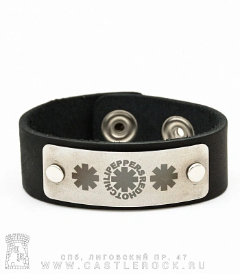 браслет кожаный red hot chili peppers (широкий)