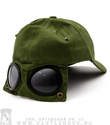 бейсболка hand made (очки, зеленая)