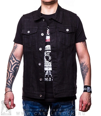 жилет джинсовый черный 801#, 802#