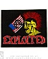 нашивка exploited (флаг, череп, вышивка)