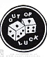 нашивка игральные кости "out of luck" (вышивка)