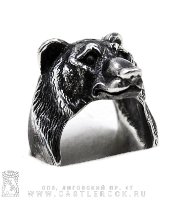 кольцо медведь (голова, разъемное)