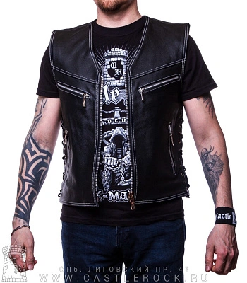 жилет кожаный first классический