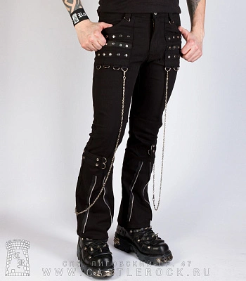 брюки клеш (молнии, кольца, карабины)