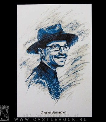 открытка авторская linkin park chester bennington