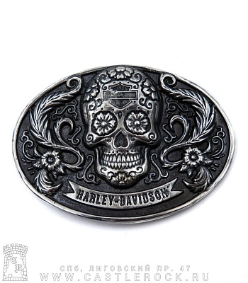 пряжка harley-davidson (череп santa muerte)