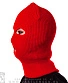 шапка балаклава вязаная (красная)