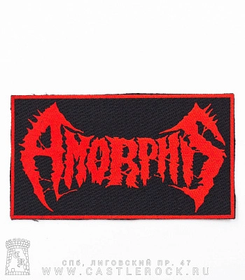 нашивка amorphis (лого красное, широкая)