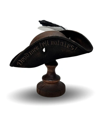 шляпа фетровая треуголка tricorn hat (черный)