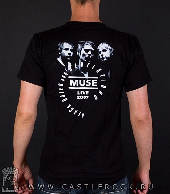 футболка muse (группа, надпись красная)