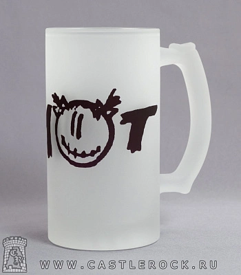 кружка пивная стеклянная пилот (лого)