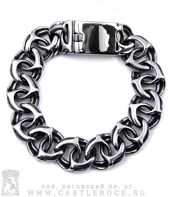 браслет стальной цепь панцирная (особая, 18 мм)