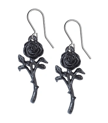 серьги alchemy gothic (алхимия готик) e421 the romance of the black rose