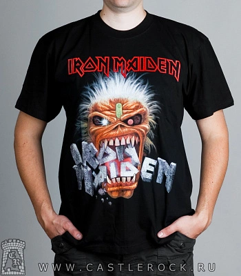 футболка iron maiden (eddie, надпись)