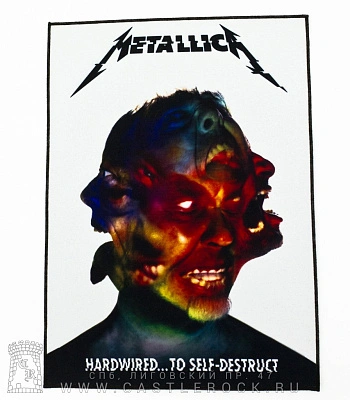 нашивка на спину metallica "hardwired… to self-destruct"