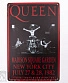 табличка queen "madison square garden new york city july 27 & 28, 1982"