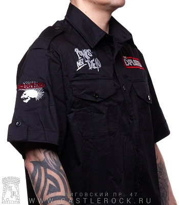 рубашка с коротким рукавом exploited "punks not dead" (вышивка)